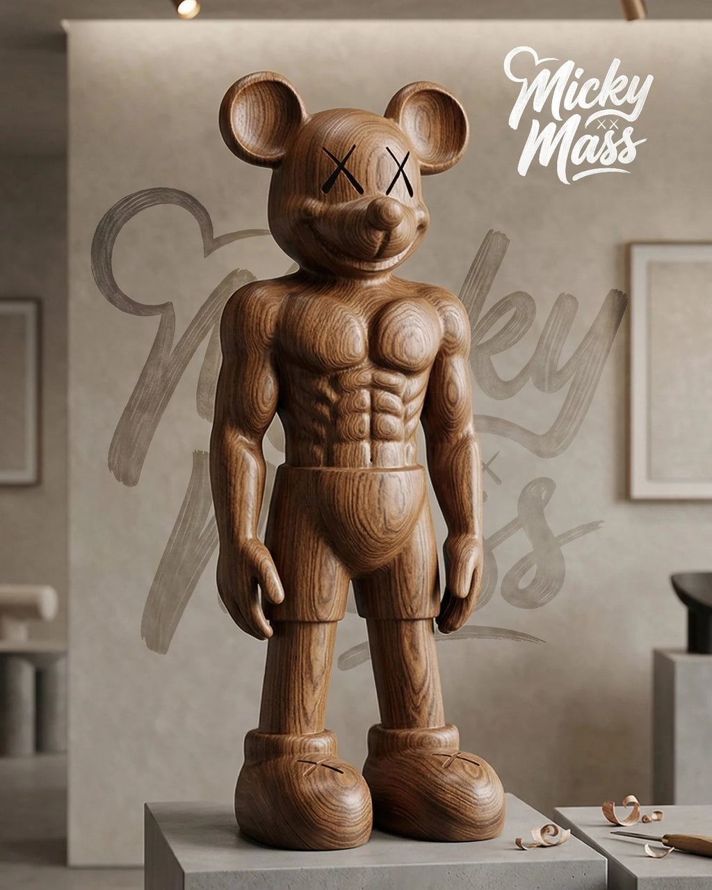 MickyMass Sammelfigur aus Massivholz