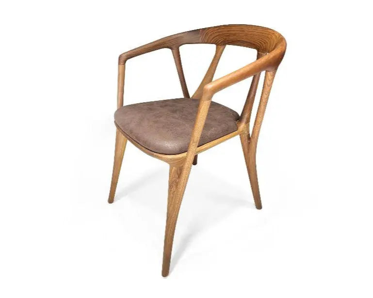 Luxuriöser Premium-Stuhl aus Massivholz-Nussbaum – italienischer Stil