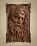 Handgeschnitztes Jesus-Relief