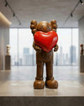 Handgefertigte Holz-Kunstfigur mit Herz