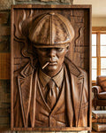Peaky Blinders: Thomas Shelby 3D Holzrelief Wandkunst Schnitzerei